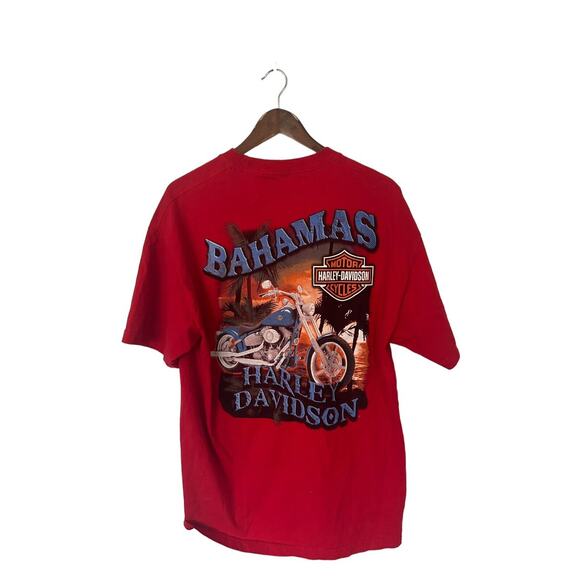 VTG Harley Davidson Bahama red graphic t-shirt Large medium - Picture 1 of 2